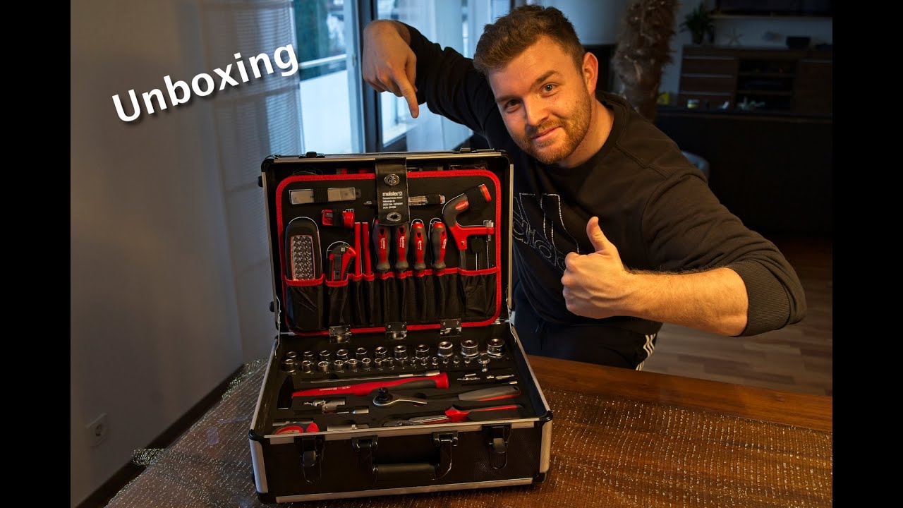 Unboxing - Meister Werkzeugtrolley 230-teilig - YouTube