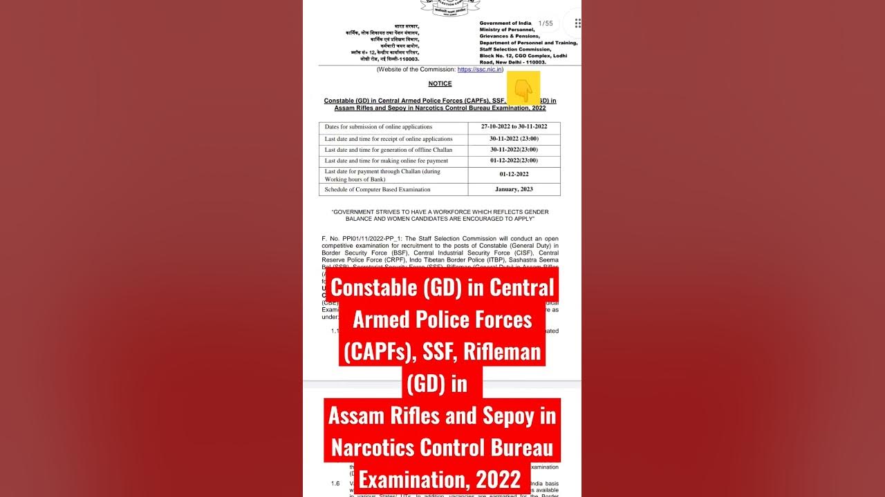 ssc Constable GD In Central Armed Police Forces CAPFs SSF ssc-constable-gd-in-central-armed-police-forces-capfs-ssf