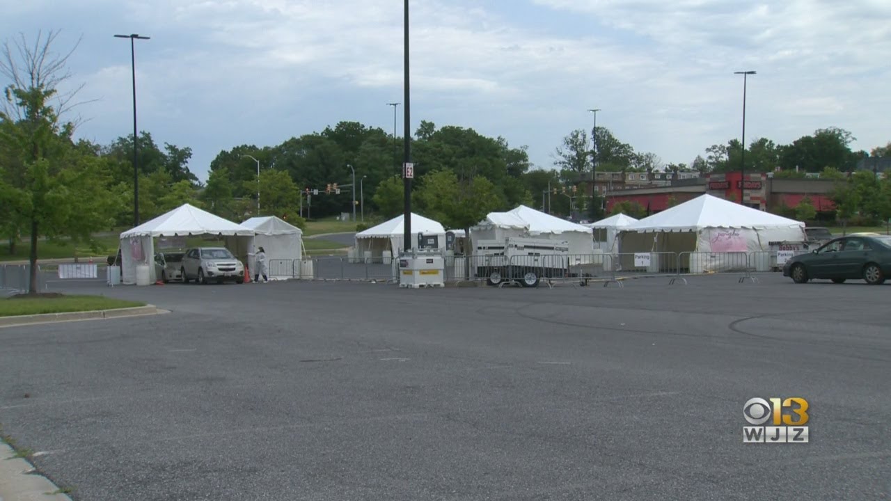 New Covid 19 Testing Site Opens At Merriweather Post Pavilion Youtube