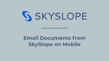 SkySlope Mobile - Email Documents from a Property File