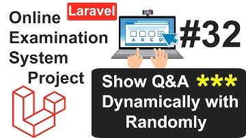 OES #32 - Show Dynamically and Randomly Questions & Answers on Exam Dashboard in Laravel in Hindi