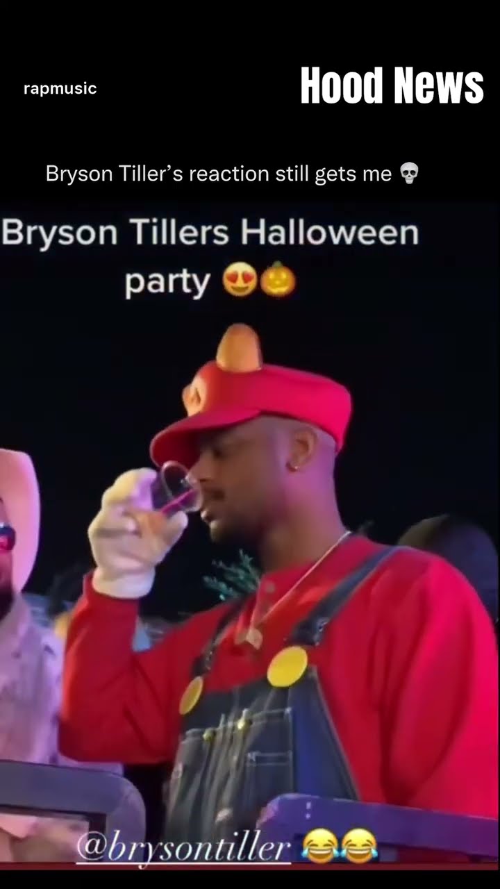 Bryson Tiller’s reaction still gets me ? #hoodnews #brysontiller #halloween #viralvideo #trending