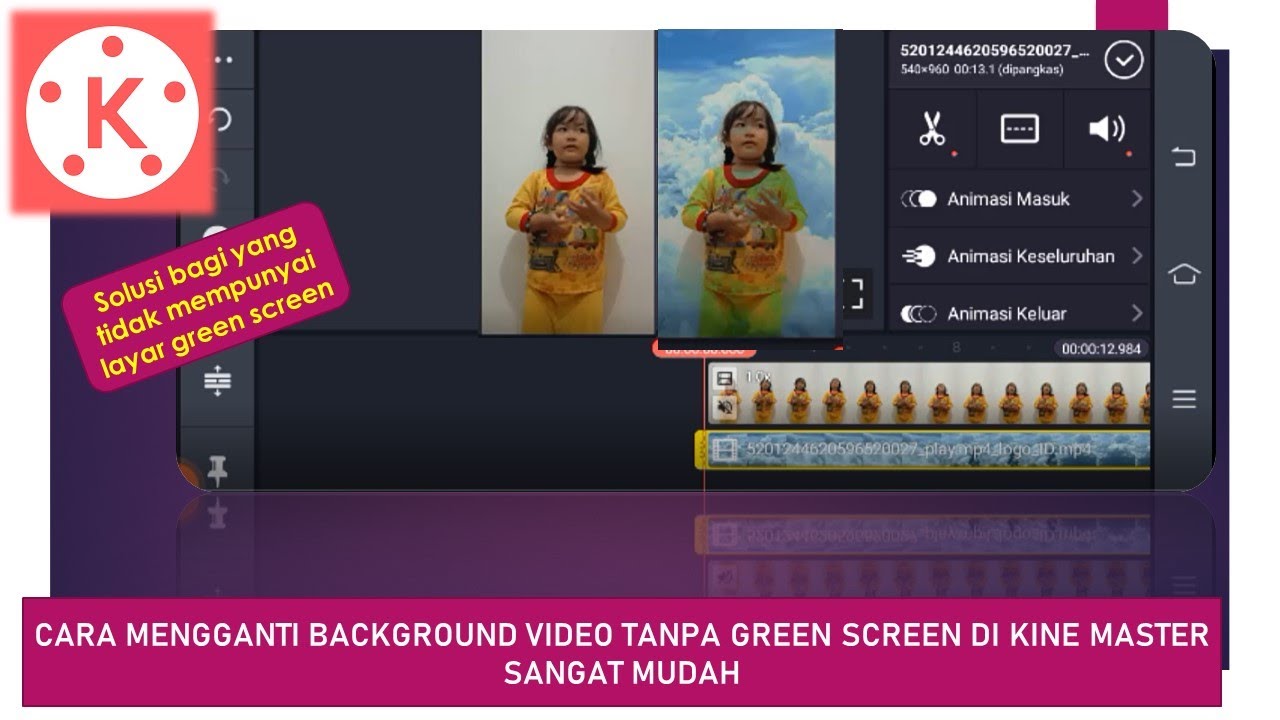 CARA MENGGANTI BACKGROUND VIDEO TANPA GREEN SCREEN DI KINE MASTER