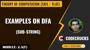 022 - Example of DFA (Substring) | TOC by Mahesh Goyani | CodeCrucks