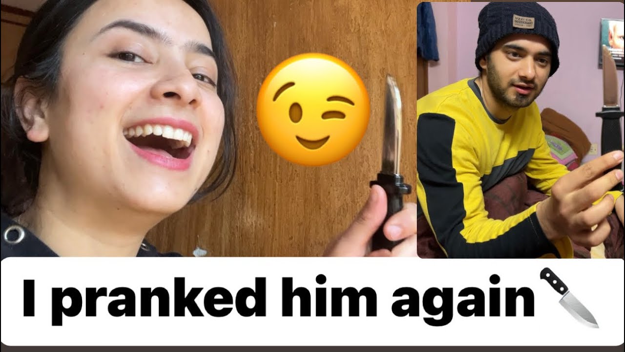 He Got superscared with this KNIFE PRANK😂II