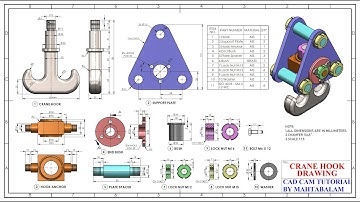 Design And Assembly of Crane Hook in Solidworks