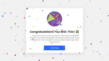 Confetti Modal Popup Using Javascript | Requested Video