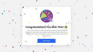 Confetti Modal Popup Using Javascript | Requested Video