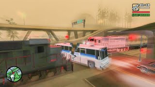 Vehicles vs The maximum speed of the trains / gta san andreas