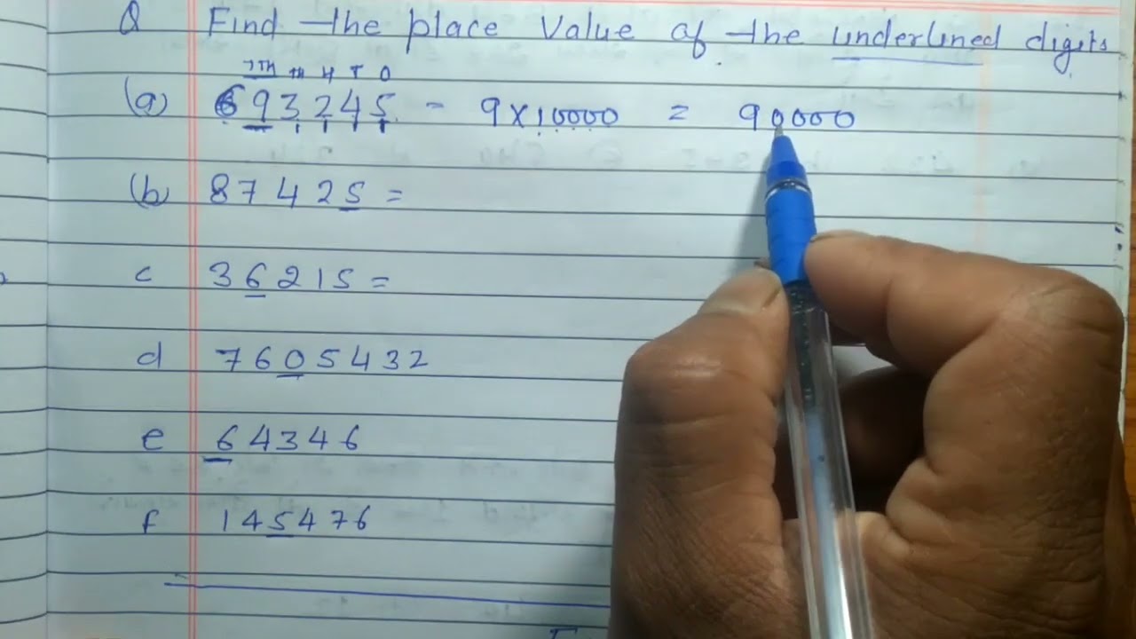 Find the place value of the underlined digit | Write the place value of underlined digit