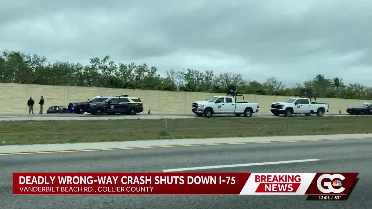 Southbound I-75 lanes reopen after deadly wrong-way crash in Collier ...