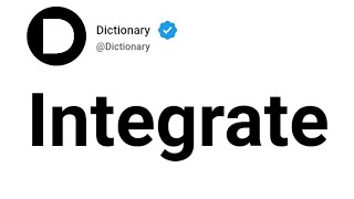 Integrate Meaning In English