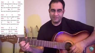Düş Sokağı Sakinleri - Sevdan Bir Ateş - Gitarla Nasıl Çalınır - Gitar Dersi