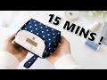 The Easiest 15-Minute Pouch! No Pattern, Just Rectangles ✂️