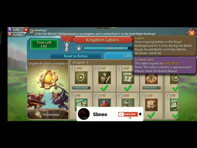 View On going battle in Royal Battle ground for 5 minutes kingdom labors  chapter 2 Lords mobile game 