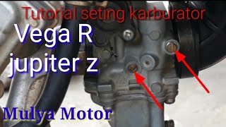 Cara stel agin karburator  standart pada motor vega standart