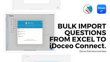 How to import multiple choice questions from Excel to iDoceo Connect quiz/test on iDoceo 6 iPad app?