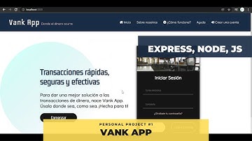 VankApp | Bank app with ExpressJS, NodeJS and more! | Personal Project #1