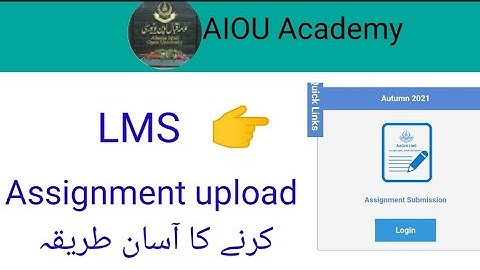 Upload Assignment on LMS Portal