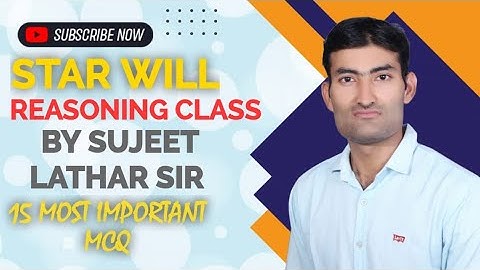 IMPORTANT REASONING MCQ,S FOR SSC,HSSC,CET,NTSC BY SUJEET LATHAR SIR @LatharSir