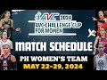 2024 avc challenge cup for women games schedule