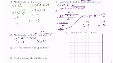 MTH 65 (§9.3, v3x) Graph a Parabola Using the Intercepts - Your Turn