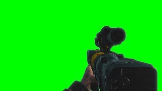 Футаж лазерная винтовка хромакей Green screen footage fallout 4