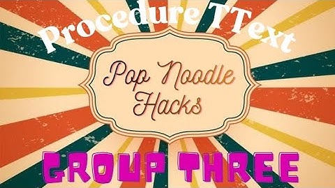 Procedure Text How to make ✨Pop Noodle hacks✨ #smanegeri3lumajang