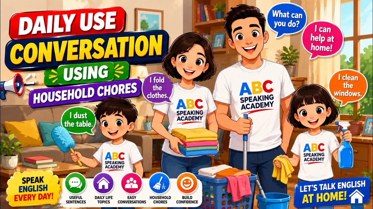 Daily Use Conversation using household chores - YouTube