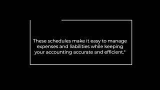 COR•REC Tutorial: Learn how to create Payable Expense Schedules and Payable Liability Schedules Wealth