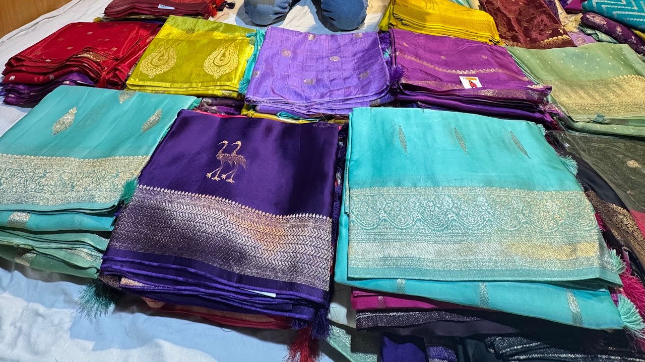 50% OFF | Banarasi Russian Crepe & Mango Silk Georgette Saree Collection