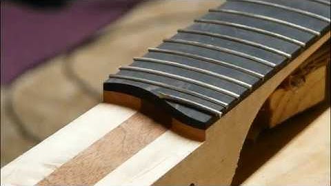 The Making of: 5 String Bass Guitar Build - part 3-MoondotMusic-custom bass- fretting ebony