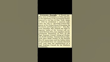 Cerneau, Joseph: Encyclopedia of Freemasonry By Albert G. Mackey