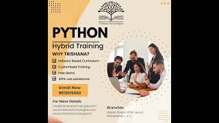 Trishana Technologies Python Hybrid Training #trishanatechnologies #education #bangalore #placement
