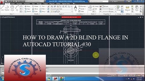 HOW TO DRAW A 2D BLIND FLANGE DETAIL IN AUTOCAD TUTORIAL #30