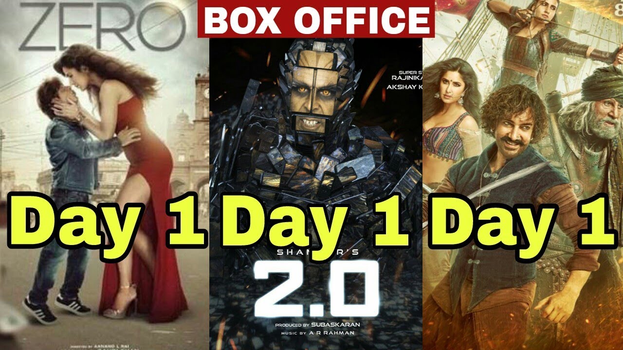 Zero 1st Day Vs 2.0 Vs Thugs Of Hindustan Box Office Collection | Srk Vs Akshay Vs Amir | Who wins ?