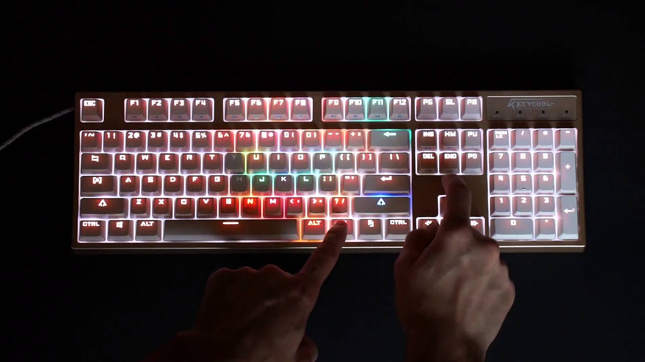 Keycool Hero 104 RGB Backlight Demo - KeyChatter.com - YouTube