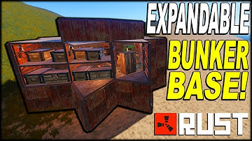 EXPANDABLE BUNKER BASE! - SOLO/DUO/TRIO - RUST BASE DESIGN 2019 - (FULL TUTORIAL)