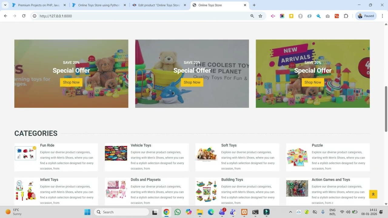 Интернет-магазин игрушек - исходный код проекта на Python Django