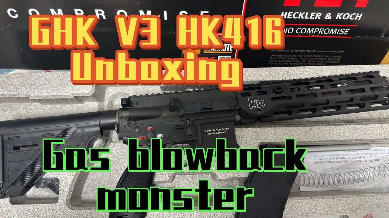 GHK HK416 CO2 GBB - WORLD'S FIRST Unboxing & Shooting Test! HK416 GBB開封＆射撃レビュー！