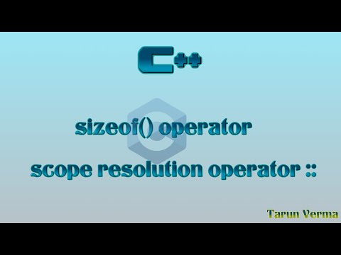 sizeof operator in c++ | scope resolution operator in c++