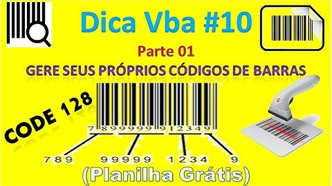 Gerar Código de Barras no Excel com vba parte 1 - Excel Ta Tudo Errado