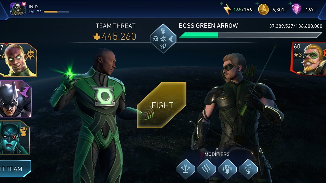 Sub Boss ACE GREEN ARROW 🍏 Solo Raid Event Fights ☠️ InJustice 2 Mobile ...