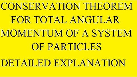 CONSERVATION THEOREM FOR TOTAL ANGULAR MOMENTUM OF A SYSTEM OF PARTICLES