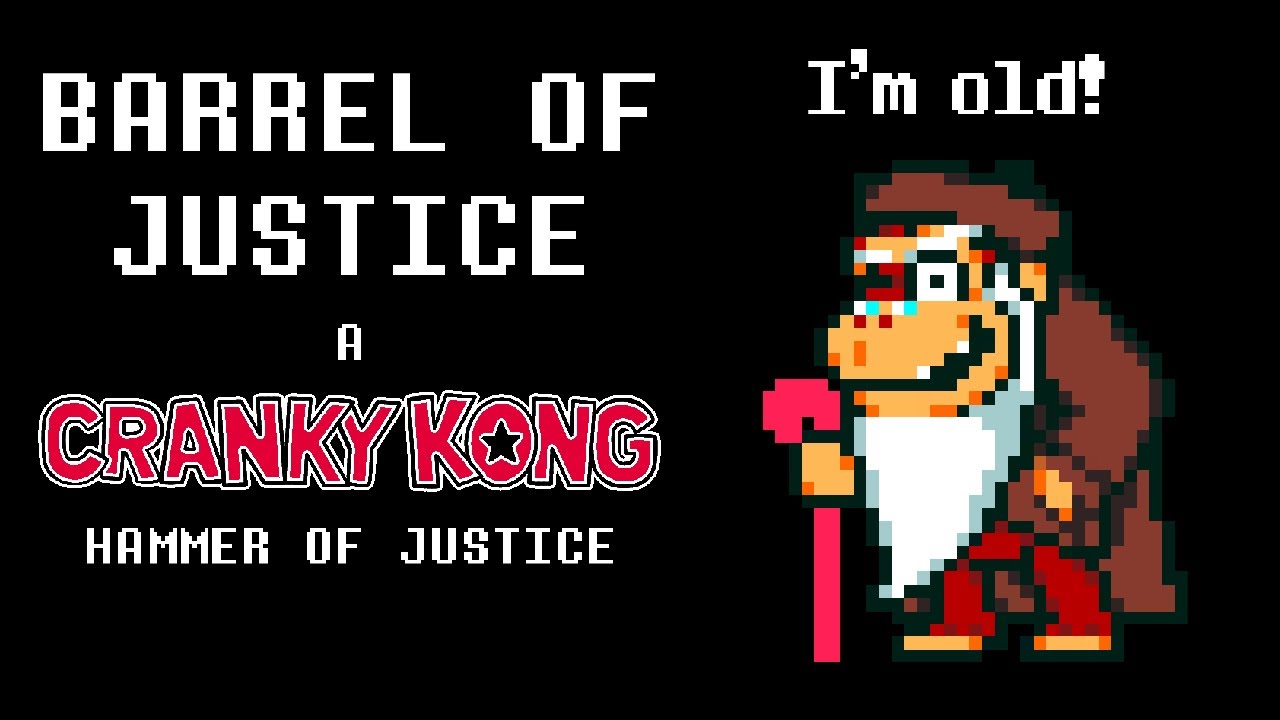 Barrel of Justice, a Cranky Kong Hammer of Justice