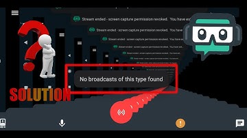 How To Solve No Broadcast Of This Type Found In Streamlabs Android || 100% Working