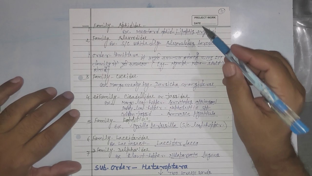 Order Hemiptera || Sub-order Homoptera || Sub-order Heteroptera || Part 1