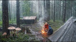 Caught in the RAIN | Building an UNDERGROUND SHELTER with My SON!