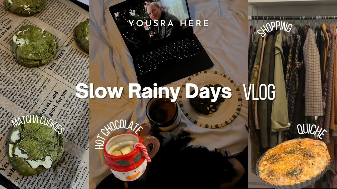 уютные дождливые дни 🌧️: печенье с матча, киш, раскрашивание, зимние покупки и многое другое