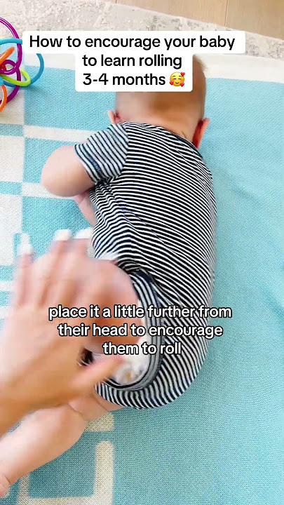 3 steps that will teach your baby how to ROLL OVER 😍  #baby #babymilestones #babylearning #babies